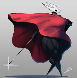  ass_bigger_than_head ass_focus big_ass big_breasts clothed dreamerknights female female_only hollow_knight hornet_(hollow_knight) huge_ass huge_breasts no_bra no_underwear sideass useless_clothing 