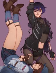  2girls asian_female clothing female female_only femdom kazama_asuka light-skinned_female namco reina_mishima ryona sleepy_korok tekken tekken_8 tomboy yuri 