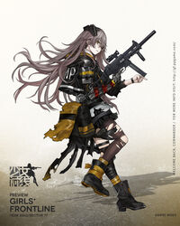  ammunition_pouch ankle_boots armband bag baggy_clothes black_footwear black_gloves black_jacket black_nails black_pantyhose blush boots buttons character_name closed_mouth collared_shirt colored_shoe_soles copyright_name crossed_bangs damaged exoskeleton female floating_hair from_side full_body girls&#039;_frontline gloves grey_hair gun h&amp;k_ump hair_ornament hand_up headgear heckler_&amp;_koch highres holding holding_gun holding_weapon holster hood hood_down hooded_jacket infukun jacket knee_pads leg_up leg_wrap logo long_hair looking_at_viewer looking_away looking_back mechanical_arms nail_polish necktie nose_blush official_art one_eye_closed one_side_up open_clothes open_jacket pantyhose pleated_skirt pouch promotional_art ribbon scar scar_across_eye scar_on_face shirt sidelocks single_glove single_knee_pad single_leg_pantyhose single_mechanical_arm skirt smile solo standing strap submachine_gun suppressor thigh_strap thighhighs torn_bag torn_clothes torn_jacket torn_pantyhose trigger_discipline ump45_(girls&#039;_frontline) ump45_(mod3)_(girls&#039;_frontline) untucked_shirt vertical_foregrip very_long_hair weapon white_shirt wristband yellow_eyes yellow_necktie 