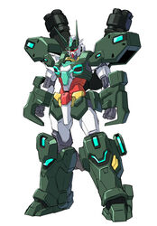  absurdres clenched_hands core_gundam_ii fusion g-self gundam gundam_build_divers gundam_build_divers_re:rise gundam_g_no_reconguista highres horns mecha no_humans robot science_fiction solo standing sukekiyo56 v-fin white_background 