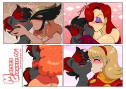  2022 absurd_res black_hair blonde_hair blush breasts brown_hair canon_x_oc cleavage closed_eyes clothed clothing crossover cybernetics cyborg cyborg_009 digital_media_(artwork) disney duo ear_piercing earth_pony equid equine eyeshadow faceless_character faceless_female fan_character female female_on_feral feral francoise_arnoul grey_body hair hasbro hawkgirl headgear headwear hi_res holding_head hood horse human human_on_feral humanoid humanoid_on_feral interspecies jessica_rabbit justice_league kiss_on_lips kissing larger_female lips lipstick machine makeup male male/female mammal mane moisesgrafic multicolored_hair multiple_images my_little_pony orange_hair piercing pony red_clothing red_hair red_lipstick robot robot_humanoid sara_bellum size_difference smooch_(sound_effect) tan_body text thick_lips two_tone_hair two_tone_tail url varan_(evilsx) who_framed_roger_rabbit zoophilia 