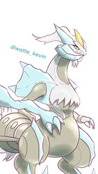  3_fingers 9:16 ambiguous_gender claws dragon fingers generation_5_pokemon grey_body grey_skin kyurem legendary_pokemon long_neck mythological_creature mythological_scalie mythology nintendo pokemon pokemon_(species) scalie solo standing watte white_kyurem yellow_eyes 