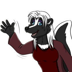  1:1 anthro clothing female foxyruby mammal mephitid skunk solo twillight_(twillightskunk) 