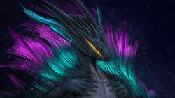  16:9 ambiguous_gender anthro blue_body blue_markings bust_portrait closed_eyes cool_colors countershading dark digital_media_(artwork) digital_painting_(artwork) dragon eye_markings facial_markings fin grey_body grey_countershading hand_on_chest head_markings hi_res marine markings membrane_(anatomy) multicolored_fin mythological_creature mythological_scalie mythology night nude pink_markings portrait red_eyes scalie signature solo themefinland webbed_hands widescreen yellow_markings 