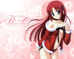  da_capo no_bra panties santa_costume shirakawa_kotori underwear 