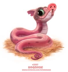  ambiguous_gender digital_media_(artwork) digital_painting_(artwork) domestic_pig feral hog-nosed_snake humor hybrid mammal piper_thibodeau pun reptile scalie simple_background snake solo suid suina sus_(pig) visual_pun white_background 