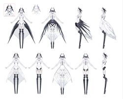  a-pose armor armored_dress backless_dress backless_outfit bare_shoulders blunt_bangs bob_cut bodypaint breasts chinese_commentary circlet commentary concept_art cyborg dress elbow_sleeve feathered_wings female floral_print floral_print_dress full_body high-low_skirt highres joints liv:_luminance_(punishing:_gray_raven) liv_(punishing:_gray_raven) low_wings mechanical_parts mechanical_spine mechanical_wings meru02295238 multiple_views no_feet official_art pink_hair punishing:_gray_raven reverse-jointed_legs robot_joints short_hair simple_background sleeveless sleeveless_dress small_breasts white_background white_dress white_hair winged_hair_ornament wings 