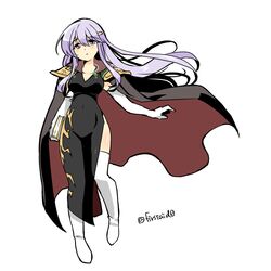  armor book breasts cape circlet cosplay dress female fire_emblem fire_emblem:_genealogy_of_the_holy_war holding holding_book ishtar_(fire_emblem) ishtar_(fire_emblem)_(cosplay) julia_(fire_emblem) long_hair open_mouth pauldrons purple_eyes purple_hair shoulder_armor simple_background solo thighhighs thighs yukia_(firstaid0) 