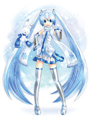  animal bare_shoulders blue_eyes blue_hair blue_necktie blue_scarf blush_stickers boots crypton_future_media detached_sleeves female floating fringe_trim full_body grey_footwear grey_skirt grey_sleeves grey_thighhighs hair_ornament hand_on_own_hip hand_up hatsune_miku headphones headset highres kei_(keigarou) lanyard light_blue_hair long_hair looking_at_viewer miniskirt mittens necktie official_art open_mouth piapro pigeon-toed pleated_skirt rabbit rabbit_yukine scarf second-party_source shiny_clothes shirt skirt sleeveless sleeveless_shirt smile snow snowflake_print solo standing teeth thigh_boots thighhighs tie_clip twintails upper_teeth_only very_long_hair vocaloid white_background white_mittens white_shirt yuki_miku yuki_miku_(2011) zettai_ryouiki 