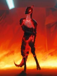  anthro broken burned damaged fire fleisher_(roifantome) hi_res laboratory machine male robot roifantome science science_fiction scientist solo synth_(vader-san) synthetic synthpara tail 