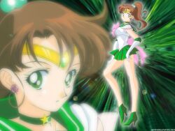  bishoujo_senshi_sailor_moon blush blush brown_hair choker female full_body green_eyes kino_makoto long_hair makoto_kino ponytail sailor_jupiter sailor_moon sailormoon school_uniform seifuku serafuku skirt solo wallpaper 