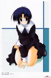  akane_makes_revolution ciel ikegami_akane megane nun skirt_lift tsukihime 