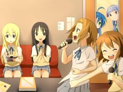  akiyama_mio hirasawa_yui izumi_konata k-on! kannagi_crazy_shrine_maidens karaoke kotobuki_tsumugi lucky_star nagi tainaka_ritsu 