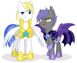 2012 absurd_res alpha_channel alternate_species armor bat_pony blue_eyes cloud_skipper_(mlp) duo equid equine fan_character female feral friendship_is_magic goatanimedatingsim hair hasbro hi_res horse hybrid male mammal membrane_(anatomy) membranous_wings midnight_blossom my_little_pony night_guard_(mlp) open_mouth pony pupils royal_guard_(mlp) simple_background slit_pupils thestral transparent_background wings yellow_eyes