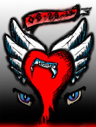 2013 ambiguous_gender banner digital_media_(artwork) eyes_close-up heart_symbol hi_res solo unknown_species voshiket wings