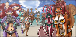 2009 ailurid anthro archived_source beach border bubblegum_(dark_nurse) caffeine_(dark_nurse) dark_nurse equid equine female group koko_bun_bun lagomorph leporid looking_at_viewer mammal mephitid outside procyonid rabbit raccoon red_panda rodent ruby_(dark_nurse) sciurid sea seaside skunk spotted_skunk stripes tree_squirrel unknown_character water zebra