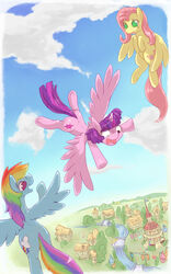 2013 5:8 alicorn apple_bloom_(mlp) applejack_(mlp) big_macintosh_(mlp) blue_body blue_feathers blue_fur bonbon_(mlp) building carrot_top_(mlp) cheerilee_(mlp) cloud cutie_mark equid equine feathered_wings feathers female feral fluttershy_(mlp) flying friendship_is_magic fur green_eyes group hair hasbro hi_res horn long_hair lyra_heartstrings_(mlp) mammal multicolored_hair multicolored_tail my_little_pony mythological_creature mythological_equine mythology open_mouth outside pegasus pink_hair pinkie_pie_(mlp) purple_body purple_eyes purple_fur purple_hair rainbow_dash_(mlp) rainbow_hair rainbow_tail rarity_(mlp) rigi scootaloo_(mlp) sky sweetie_belle_(mlp) tail tongue twilight_sparkle_(mlp) two_tone_hair wings worried yellow_body yellow_feathers