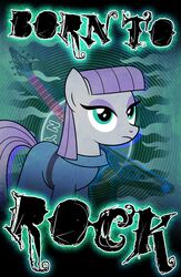 2014 clothing dress earth_pony equid equine eyeshadow female friendship_is_magic guitar hair hasbro hi_res horse makeup mammal maud_pie_(mlp) musical_instrument my_little_pony plucked_string_instrument pony poster poster_template purple_hair rock solo string_instrument teal_eyes text theairevolution