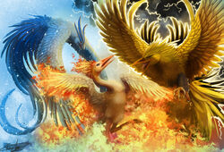 2012 ambiguous_gender articuno avian beak bird digital_media_(artwork) electricity european_mythology feathered_wings feathers feral fire flaming_hair flaming_tail flaming_wings flying generation_1_pokemon greek_mythology group legendary_birds legendary_pokemon legendary_trio moltres mythological_avian mythological_bird mythological_creature mythological_firebird mythology nintendo outside phoenix pokemon pokemon_(species) pseudo_hair realistic ruth-tay signature snow spread_wings tail trio wings zapdos