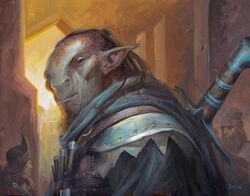 abzan assassin bust_portrait group hasbro humanoid knife looking_at_viewer lucas_graciano magic:_the_gathering male melee_weapon not_furry official_art orc portrait restricted_palette solo_focus sword traditional_media_(artwork) weapon wizards_of_the_coast