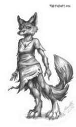 2014 4_toes 5_fingers alpha_channel anthro canid canine digitigrade feet female fingers fox full-length_portrait graphite_(artwork) greyscale hi_res kekpafrany mammal monochrome outer_highlight outline pencil_(artwork) portrait shaded simple_background solo toes traditional_media_(artwork) transparent_background