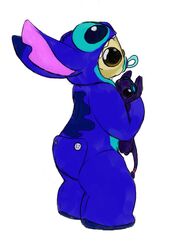 ageplay alien butt_flap clothing colored digital_media_(artwork) disney experiment_(lilo_and_stitch) infantilism jimp lilo_and_stitch male object_in_mouth onesie pacifier pacifier_in_mouth petrock plushie rear_view roleplay shok_(character) solo standing stitch_(lilo_and_stitch)