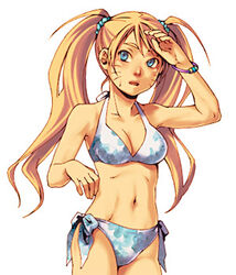  bikini blonde_hair blue_eyes female genderswap_(mtf) kobashi lowres naruko_(naruto) naruto naruto_(series) rule_63 solo swimsuit twintails 