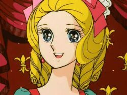  +_+ 70s animated animated blonde_hair female himeno_michi lowres marie_antoinette_(versailles_no_bara) oldschool retro shine shiny smile solo starry_eyes versailles_no_bara 