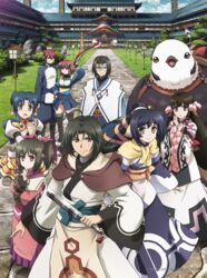  3boys 5girls atuy cocopo highres kuon_(utawarerumono) long_hair mask multiple_boys multiple_girls nekone_(utawarerumono) rulutieh short_hair utawarerumono utawarerumono:_itsuwari_no_kamen 