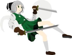  absurdres female full_body highres konpaku_youmu schmeichel20 self-upload touhou transparent_background vector_art 