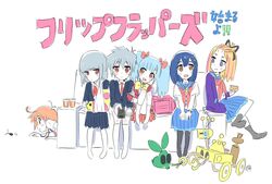  flip_flappers kokomine_cocona oshiyama_kiyotaka papika seifuku sweater yayaka 