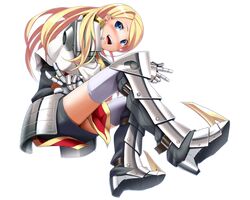  armor blonde_hair blue_eyes blush boots eto gloves long_hair sekaiju_no_meikyuu tagme_(character) white 