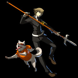  amada_ken atlus highres koromaru megami_tensei official_art persona persona_3 persona_4 persona_4:_the_ultimate_in_mayonaka_arena shin_megami_tensei 