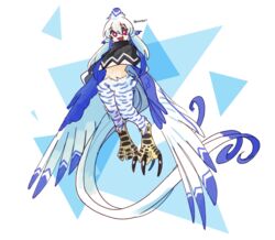  2023 3_toes animal_arms animal_humanoid animal_legs artist_name avian avian_humanoid big_claws big_feet biped bird_humanoid black_body black_claws black_clothing black_topwear blue_background blue_body blue_ear_tips blue_ears blue_feathers blue_hair blue_stripes blue_tail blue_tail_feathers blue_tail_tip blue_wings bottomless bottomless_female bottomless_humanoid claws clothed clothing colored crotch_tuft digital_drawing_(artwork) digital_media_(artwork) dipstick_ears dipstick_tail ear_markings european_mythology feathered_wings feathers featureless_crotch feet female fluffy flying front_view full-length_portrait greek_mythology hair harpy head_tuft hi_res hip_tuft humanoid light_body light_skin long_hair looking_at_viewer markings midair midriff multicolored_body multicolored_clothing multicolored_ears multicolored_feathers multicolored_hair multicolored_tail multicolored_topwear mythological_avian mythological_creature mythology open_mouth open_smile papiko_(urotori) pink_eyes poncho poncho_only portrait pupils realistic_wings simple_background smile solo striped_body striped_feathers stripes tail tail_feathers tail_markings talons toe_claws toes topwear tuft two_tone_body two_tone_clothing two_tone_ears two_tone_feathers two_tone_hair two_tone_tail two_tone_topwear urotori white_background white_body white_clothing white_ears white_feathers white_hair white_inner_ear white_pupils white_tail white_tail_feathers white_topwear white_wings wings yellow_body 