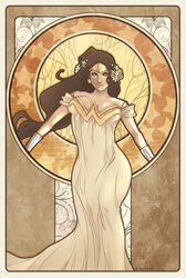  amazon art_nouveau black_hair blue_eyes dc_comics dress female female long_hair princess princess_diana_of_themyscira pydiyudie solo tiara wonder_woman wonder_woman_(series) wristband 