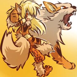  arcanine hitec moemon nintendo personification pokemon 