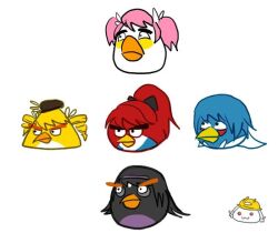  akemi_homura angry_birds kaname_madoka kyuubee mahou_shoujo_madoka_magica mhch5005 miki_sayaka parody sakura_kyouko style_parody tomoe_mami 