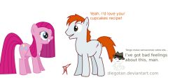  alpha_channel angel_(mlp) angel_batista better_version_at_source clothing crossover cupcake dexter_morgan dialogue diegotan dt equid equine fedora female feral food friendship_is_magic fur hair hasbro hat headgear headwear horse knife lagomorph leporid mammal my_little_pony orange_hair pink_body pink_fur pink_hair pink_skin pinkamena_(mlp) pinkie_pie_(mlp) ponification pony rabbit simple_background text transparent_background white_body white_skin 