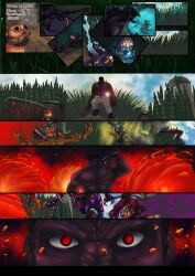  better_version_at_source cho&#039;gath dr_mundo fungus hi_res kennen_(lol) league_of_legends male mushroom red_eyes riot_games teemo_(lol) tencent thanekats yordle 