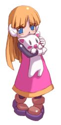  alouette_(mega_man) android animal_focus blonde_hair blue_eyes feline female gloves highres lolicon mega_man_(series) mega_man_zero_(series) nakayama_tooru official_art robot_ears solo 