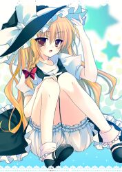  bad_id bad_pixiv_id blonde_hair bloomers braid female hat highres kirisame_marisa long_hair matsumiya_kiseri oerba_yun_fang photoshop_(medium) side_braid solo touhou underwear witch_hat yellow_eyes 