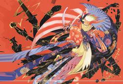  a_(torikarasi2) final_fantasy final_fantasy_vi gogo mask multiple_arms solo sword weapon 