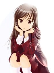  bad_id bad_pixiv_id brown_eyes female long_hair moonsorrow original sitting solo 