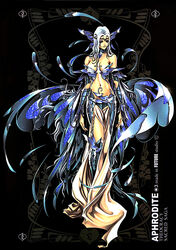  aphrodite_(mythology) armor blue_eyes breasts butterfly_wings facial_mark female future_studio_(artist) greek_mythology highres insect_wings jewelry large_breasts saint_seiya solo white_hair wings 