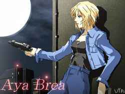  aya_brea blonde_hair female gun lowres parasite_eve sigeo2000 solo weapon 