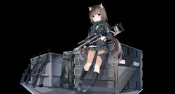  animal_ears fuyuki030 garter gun nekomimi seifuku 