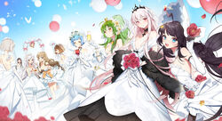  6+girls :p ahoge alcohol apple backless_dress backless_outfit bahao_diqiu balloon bare_legs bare_shoulders bell bird black_hair blue_eyes blue_hair blue_sky blunt_bangs blurry blurry_background blurry_foreground blush bouquet breasts bridal_veil bride brown_hair cake champagne champagne_flute cleavage cross cross_necklace cup dove dress drinking_glass eating elbow_gloves flower fnc_(girls&#039;_frontline) fnc_(strawberry_cake_&amp;_garden_cosmos)_(girls&#039;_frontline) food fork frilled_dress frills fruit girls&#039;_frontline gloves green_hair grizzly_mkv_(girls&#039;_frontline) grizzly_mkv_(rain_on_a_starry_night)_(girls&#039;_frontline) hair_ornament halter_dress halterneck head_wreath highres holding holding_bouquet holding_cup holding_food holding_fork holding_plate jewelry kar98k_(girls&#039;_frontline) kar98k_(purity_in_vermilion)_(girls&#039;_frontline) large_breasts long_hair looking_at_another looking_at_viewer low_twintails m1014_(girls&#039;_frontline) m1014_(heartbeat_before_the_angel_statue)_(girls&#039;_frontline) m950a_(girls&#039;_frontline) m950a_(the_warbler_and_the_rose)_(girls&#039;_frontline) makarov_(a_certain_unscientific_sunflower)_(girls&#039;_frontline) makarov_(girls&#039;_frontline) medium_breasts multiple_girls neck_ribbon necklace off-shoulder_dress off_shoulder official_alternate_costume official_art petals plate purple_eyes red_eyes ribbon rmb-93_(girls&#039;_frontline) rmb-93_(moonlit_lover_beyond_reach)_(girls&#039;_frontline) rose rose_petals short_hair sideboob sidelocks sky smile stechkin_(girls&#039;_frontline) stechkin_(miss_camellia&#039;s_special_service)_(girls&#039;_frontline) strapless strapless_dress teeth tiara tongue tongue_out twintails underboob veil wedding_dress white_dress white_gloves white_hair white_headwear white_ribbon yellow_eyes zas_m21_(affections_behind_the_bouquet)_(girls&#039;_frontline) zas_m21_(girls&#039;_frontline) 