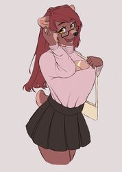  anthro bear breasts cellphone cleavage cleavage_cutout clothed clothing countershading cutout digital_media_(artwork) electronics eyewear female glasses hair hi_res keyhole_turtleneck lapinou mammal opal_(jellydoeopal) phone purse solo sun_bear sweater topwear turtleneck ursine 