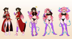  abs alter_ego_(oc) basic_sequence body_part_growth clothing corruption dalipuff demon eva_shinto female five_frame_image five_frame_sequence furry_arms furry_legs growth hi_res human human_to_humanoid humanoid hybrid linear_sequence mammal multi_frame_sequence multiple_poses not_furry personality_change pose sequence solo spade_tail species_transformation surprise tail tail_growth transformation transformation_sequence wardrobe_malfunction 