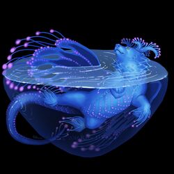  1:1 2016 5_fingers aeolid_nudibranch aquatic_gastropod bear black_background blue_body blue_cerata blue_fur blue_nose blue_rhinophores cerata_(anatomy) digital_media_(artwork) feral fingers fur gastropod glowing glowing_markings hybrid katie_hofgard mammal marine markings mollusk nudibranch polar_bear purple_glow purple_markings rhinophores sea_slug simple_background slug solo ursine zal_(manojalpa) 